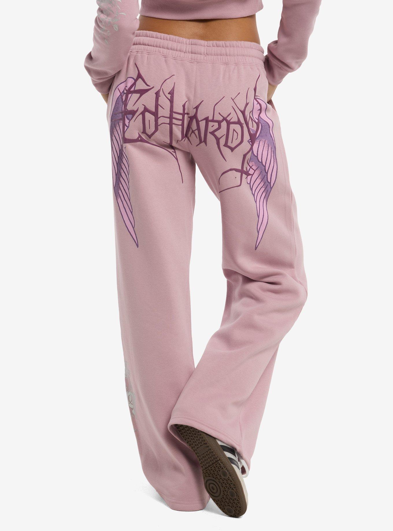 Ed Hardy Pink Cross Foil Sweatpants, MULTI, alternate - view 2