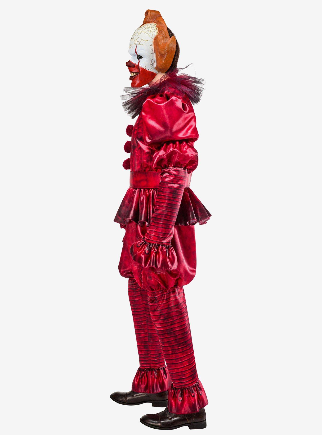 IT Welcome to Derry Bloody Pennywise Deluxe Adult Costume, RED, alternate - view 4