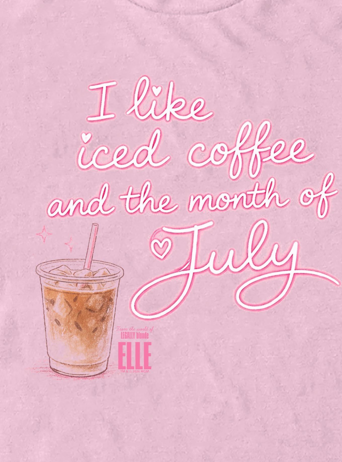 Legally Blonde Elle Iced Coffee & The Month Of July Garment Dye T-Shirt