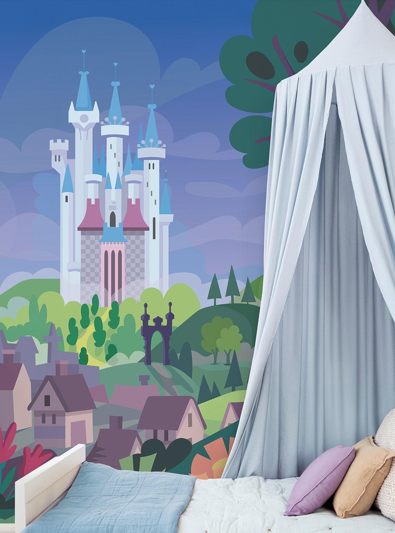 Disney Cinderella Castle Green Peel & Stick Mural, , alternate - view 3