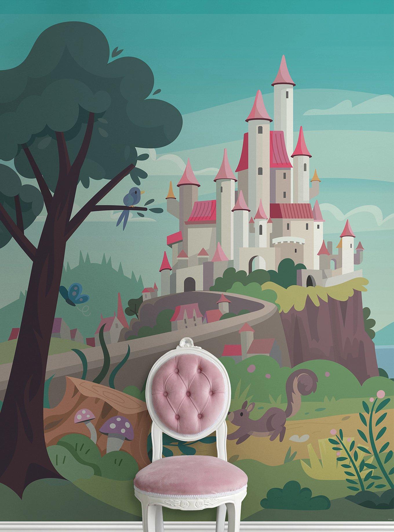 Disney Snow White Castle Green Peel & Stick Mural