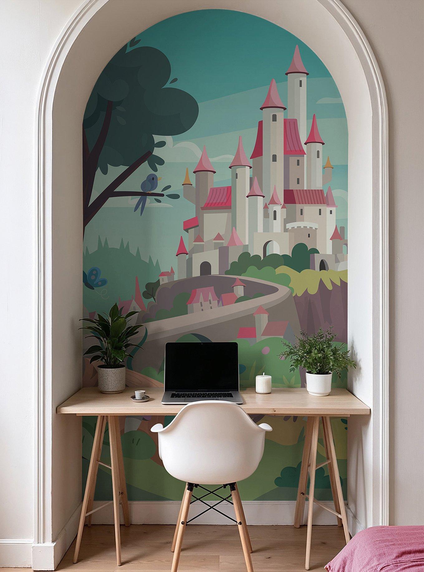 Disney Snow White Castle Green Peel & Stick Mural, , alternate - view 3