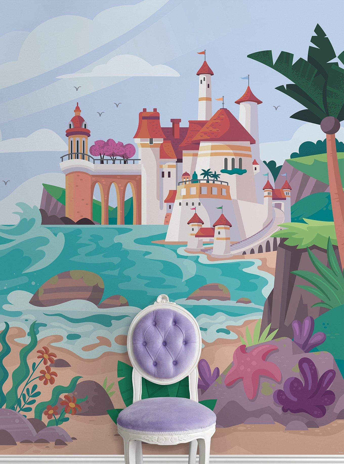 Disney The Little Mermaid Ariel Castle Blue Peel & Stick Mural, , hi-res