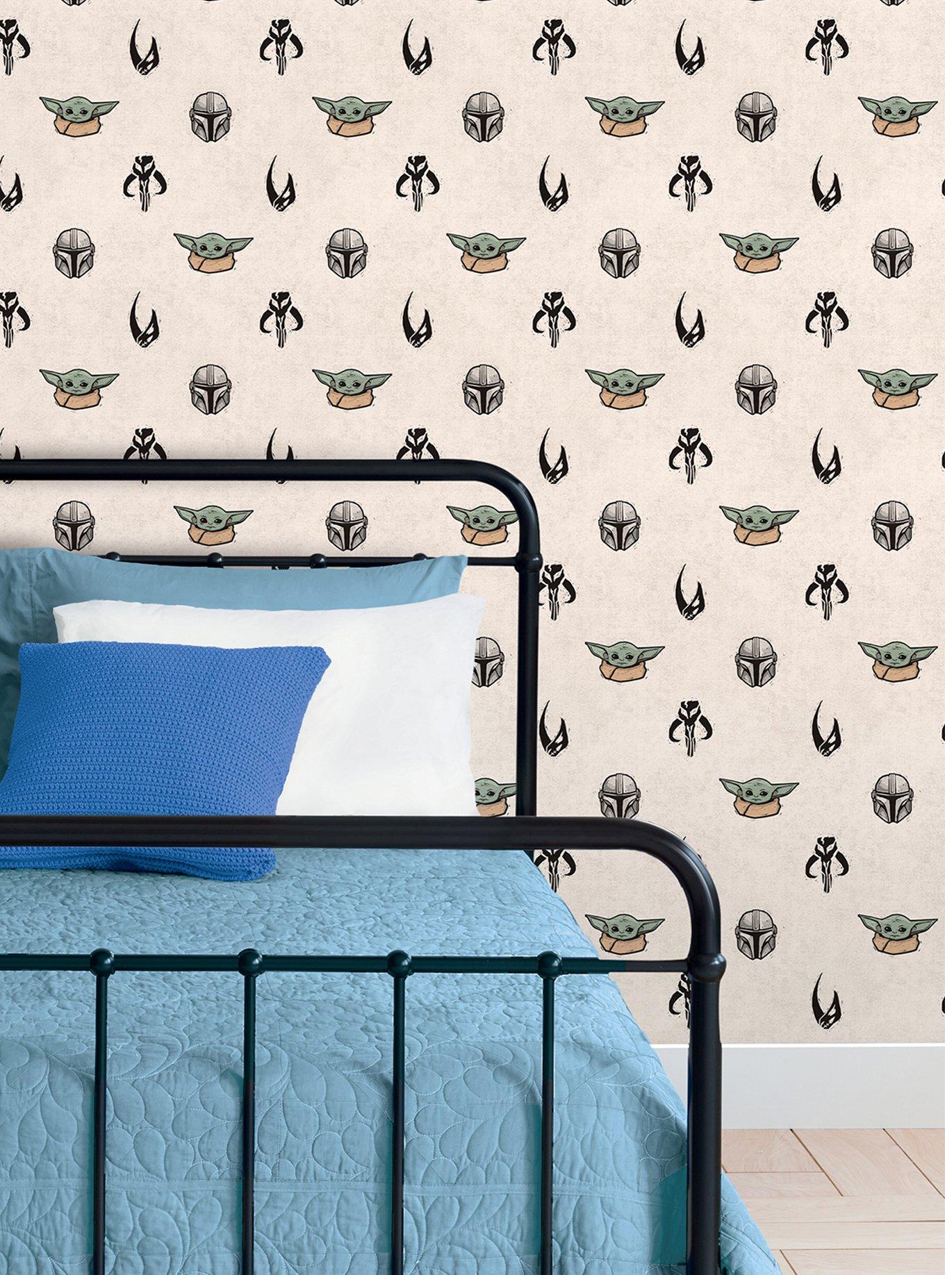 Star Wars The Mandalorian and Grogu Cream Peel & Stick Wallpaper, , alternate - view 3