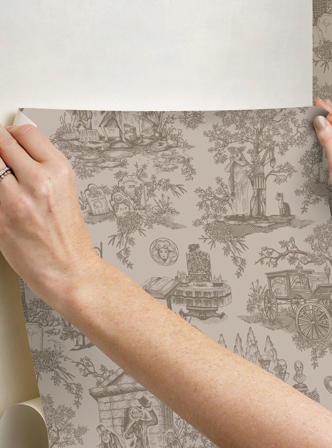 Disney Haunted Mansion Toile Taupe Peel & Stick Wallpaper, , alternate - view 5