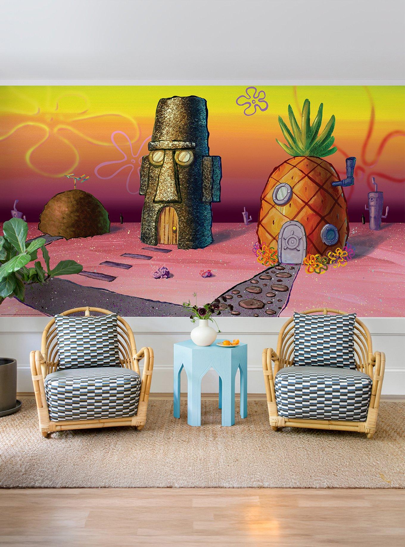 SpongeBob SquarePants Sunset Pink Peel & Stick Mural