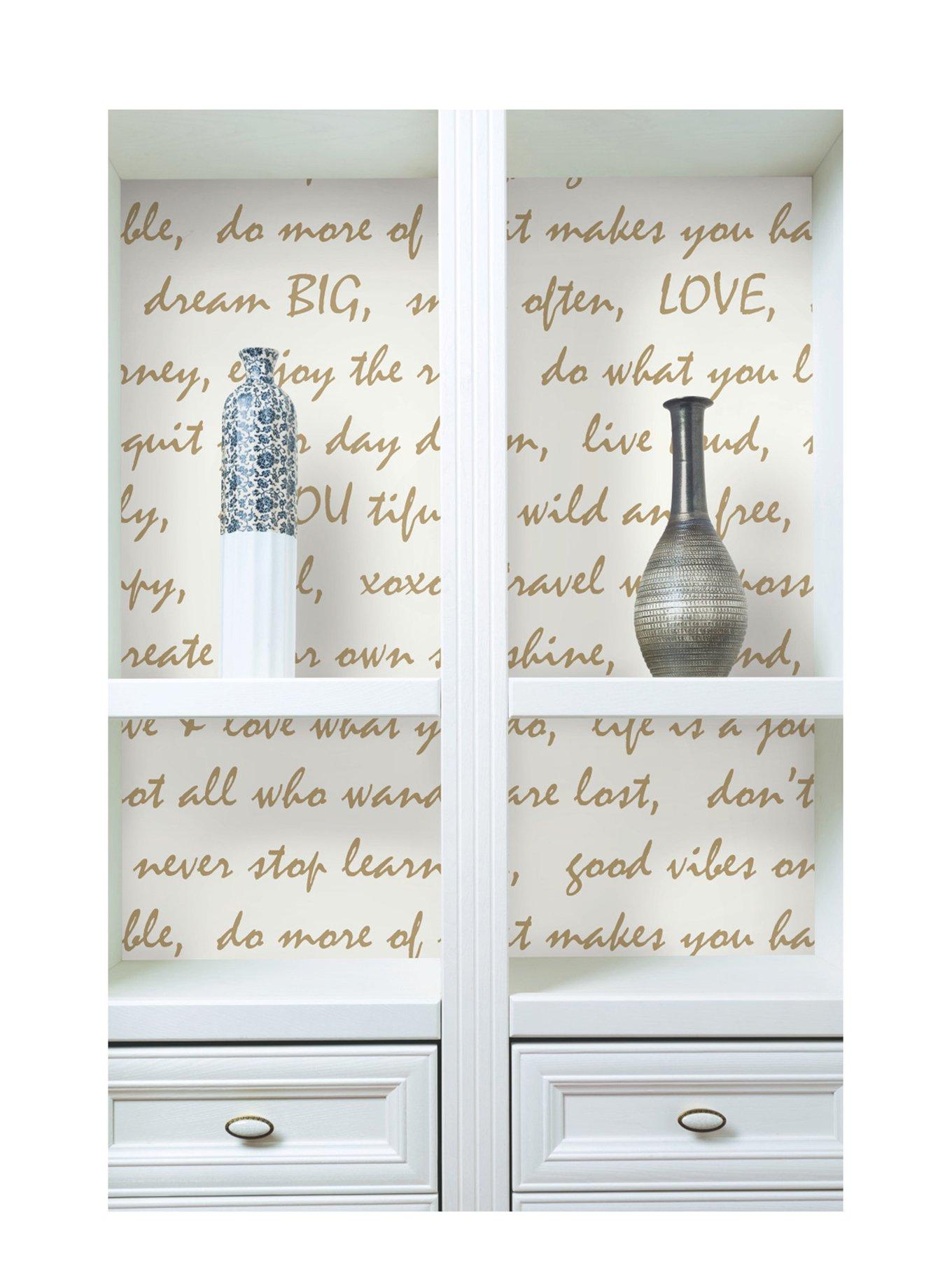 Dream Big Script Gold Peel & Stick Wallpaper, , alternate - view 6