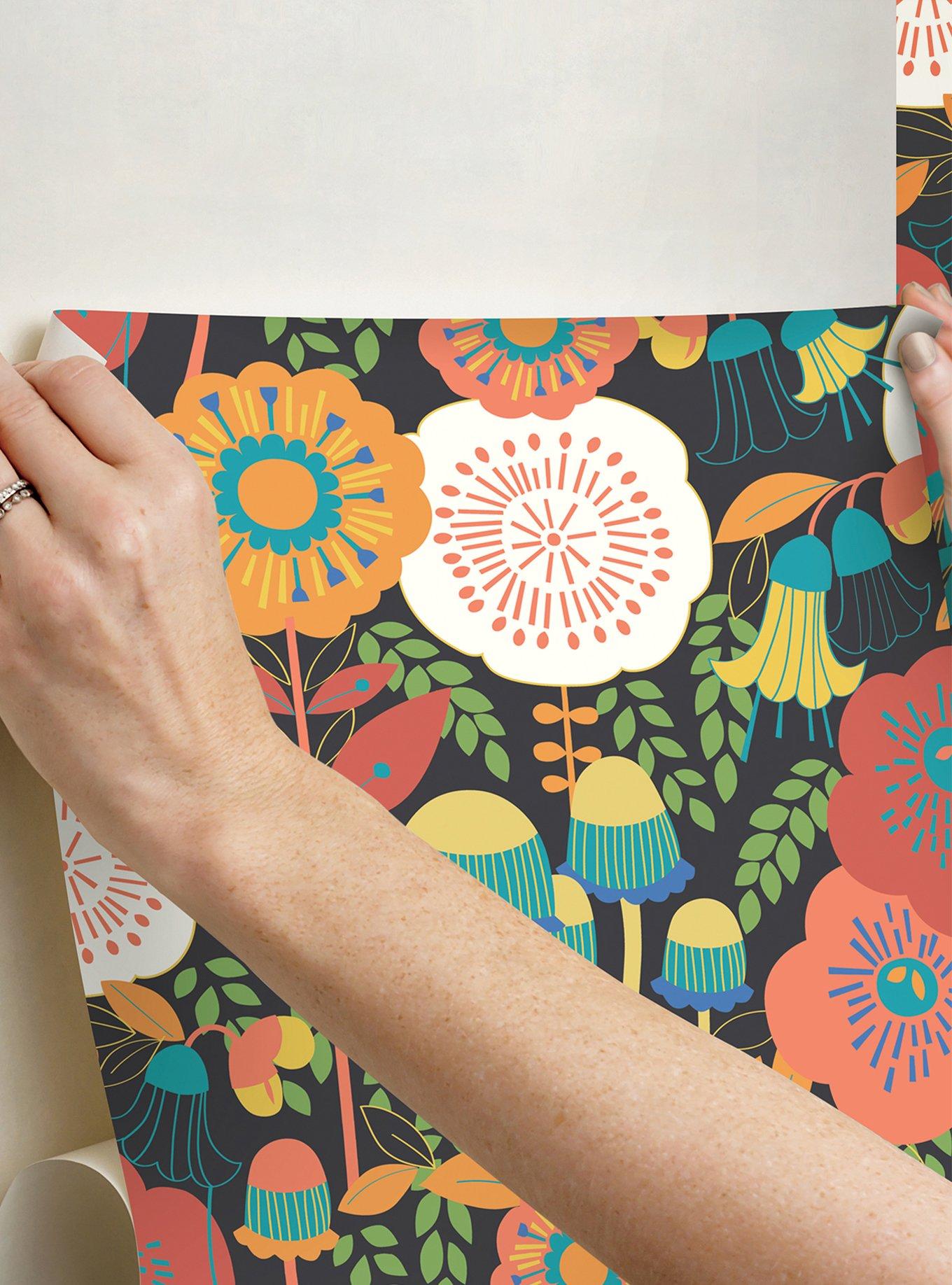 Dream Garden Dark Brown Peel & Stick Wallpaper, , alternate - view 5