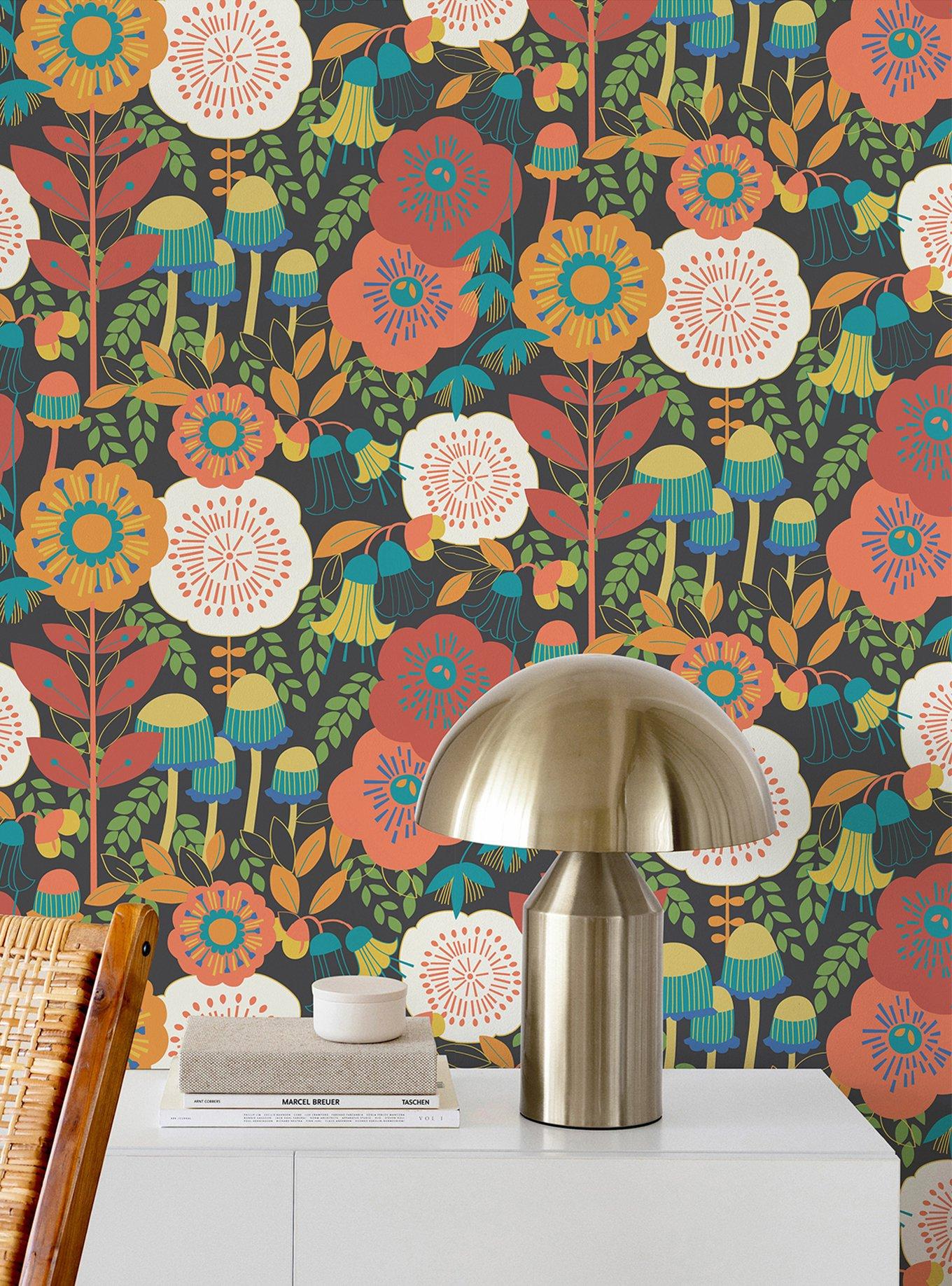 Dream Garden Dark Brown Peel & Stick Wallpaper, , alternate - view 6