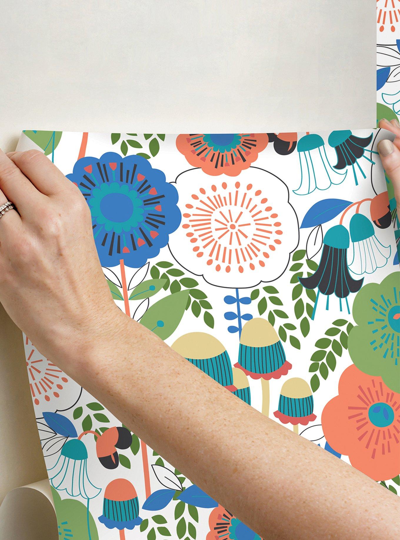 Dream Garden Off White Peel & Stick Wallpaper