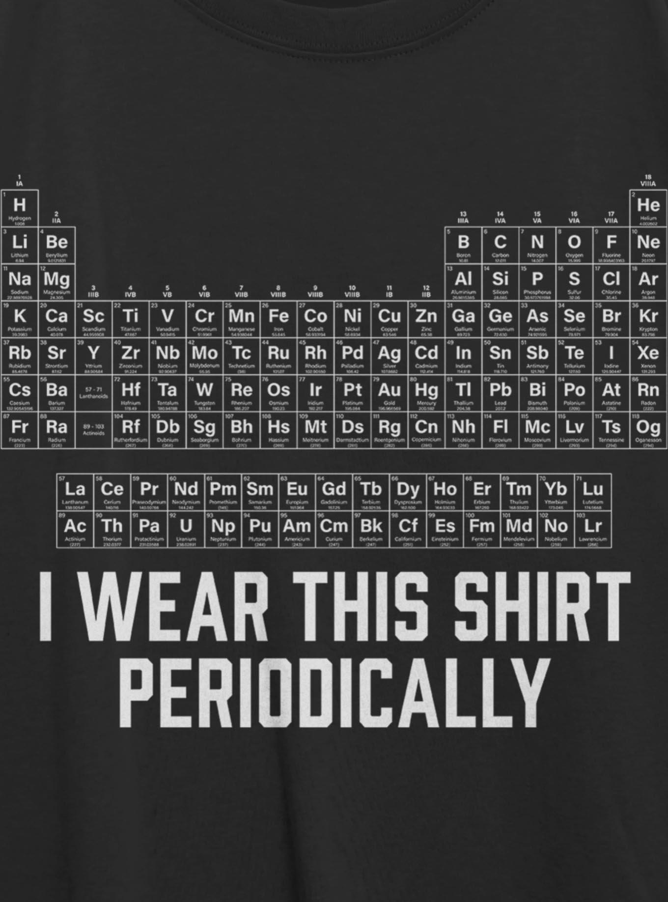 Wear This Periodically Periodic Table Womens Oversized T-Shirt, BLACK, alternate - view 2