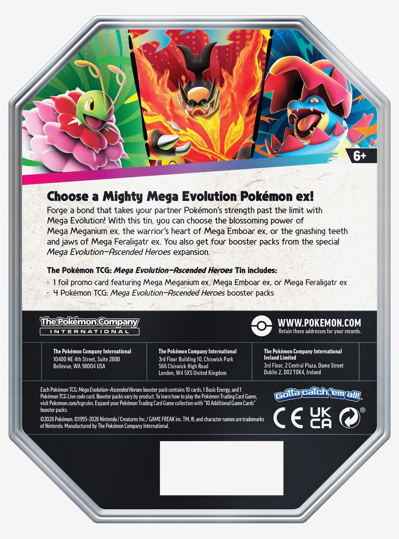Pok&eacute;mon TCG: Mega Evolution - Ascended Heroes Assorted Blind Tin, , alternate - view 4