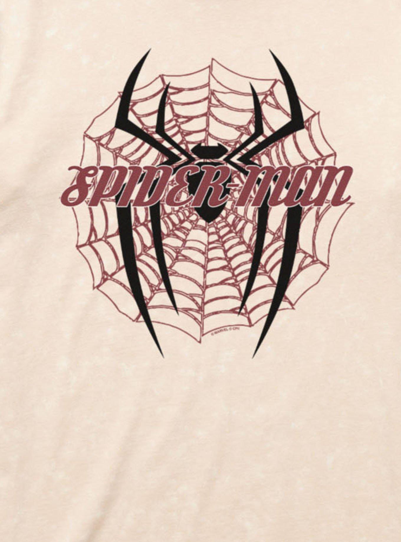 Marvel Spider-Man Brand New Day Red Web Spider Icon Mineral Wash T-Shirt, NATURAL MINERAL WASH, alternate - view 2