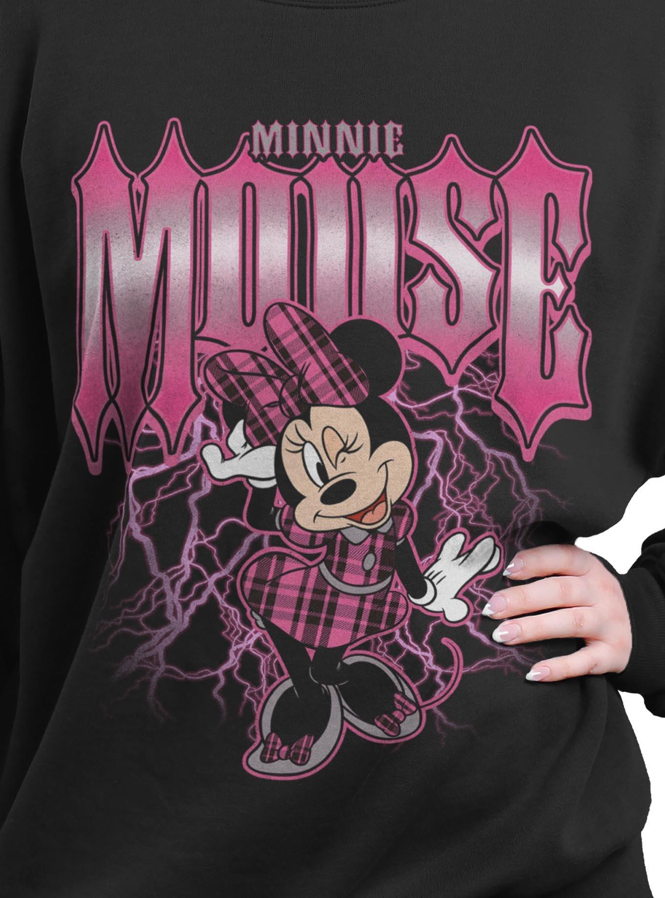 Disney Minnie Mouse Lightning Womens Oversized Sweatshirt BoxLunch Exclusive