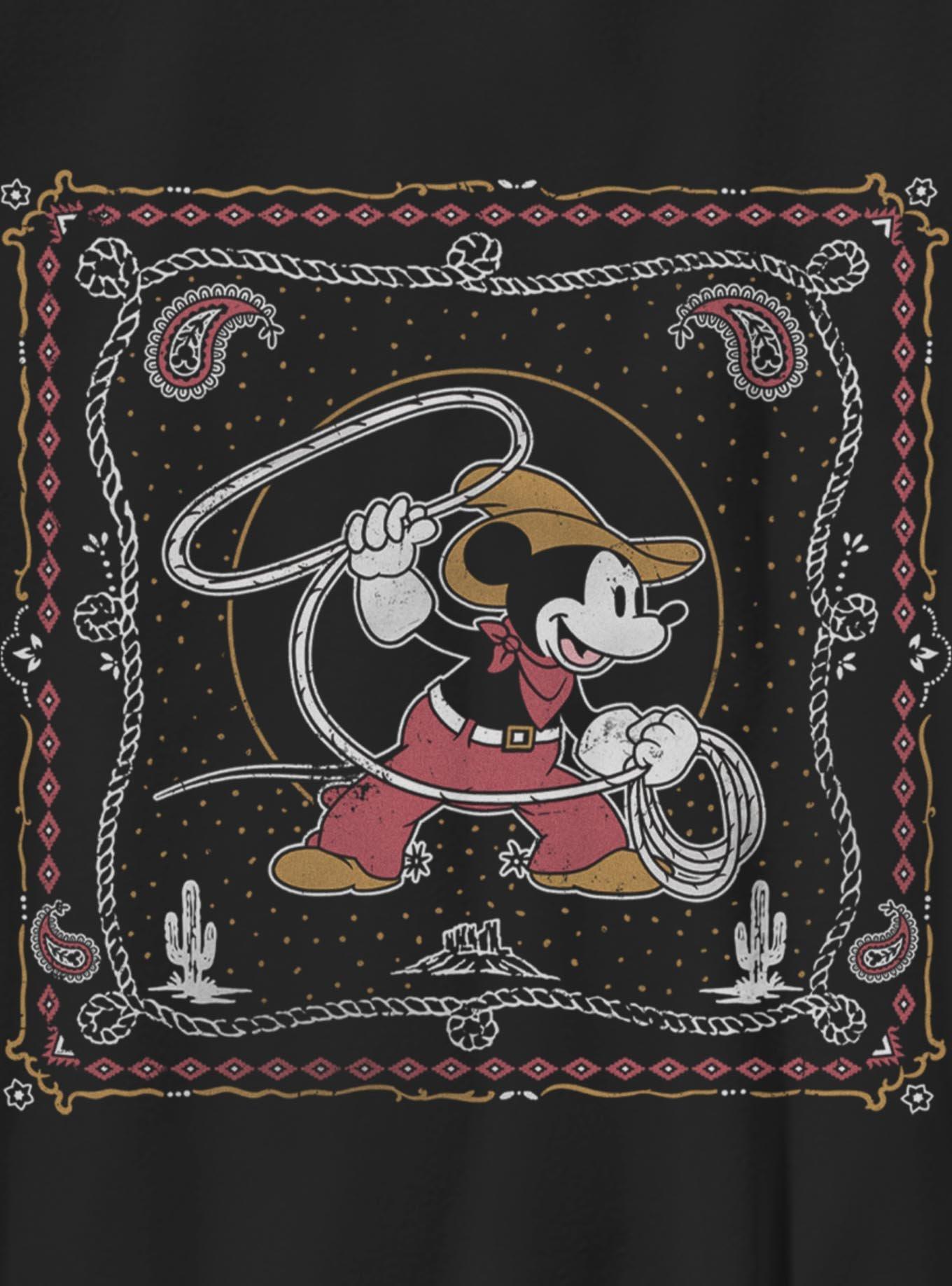 Disney Mickey Mouse Western Cowboy Paisley Youth T-Shirt BoxLunch Exclusive