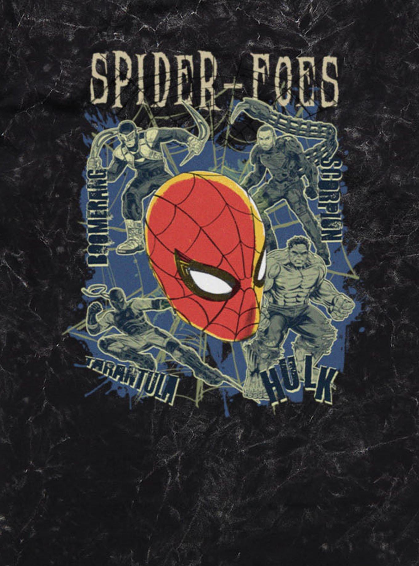 Marvel Spider-Man Brand New Day Spider-Foes Hulk Scorpion Boomerang Tarantula Mineral Wash T-Shirt, BLACK MINERAL WASH, alternate - view 2