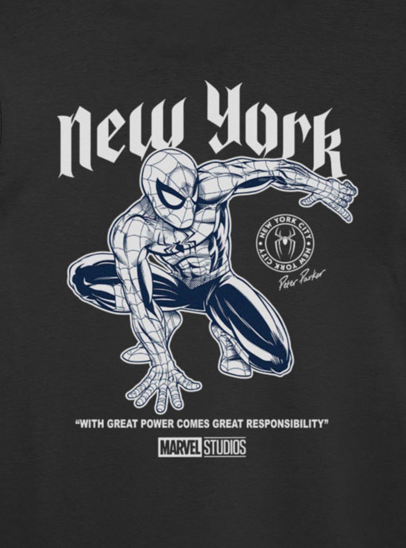 Marvel Spider-Man Brand New Day New York Great Power Comes Great Responsibility T-Shirt, BLACK, alternate - view 4
