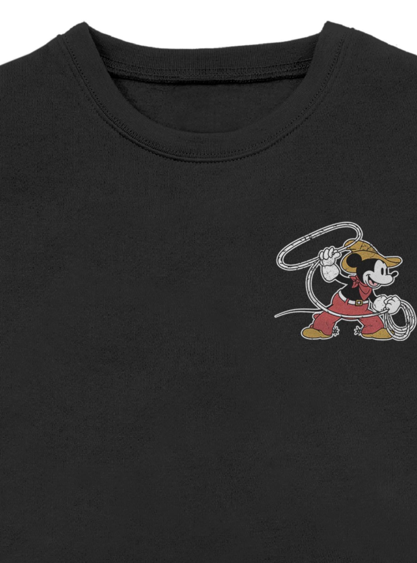 Disney Mickey Mouse Western Cowboy Paisley Sweatshirt BoxLunch Exclusive, BLACK, alternate - view 3