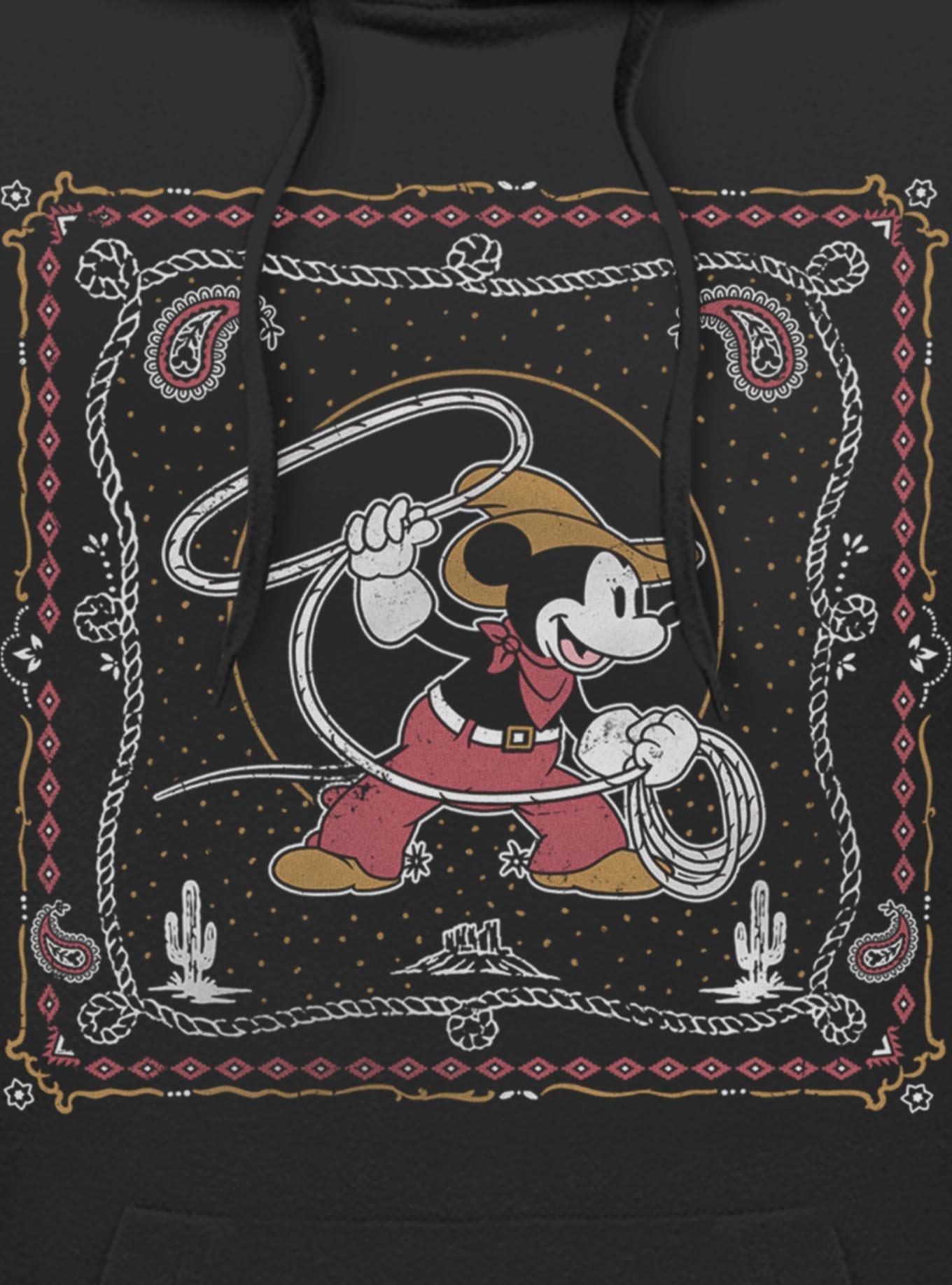Disney Mickey Mouse Western Cowboy Paisley Hoodie BoxLunch Exclusive, , hi-res