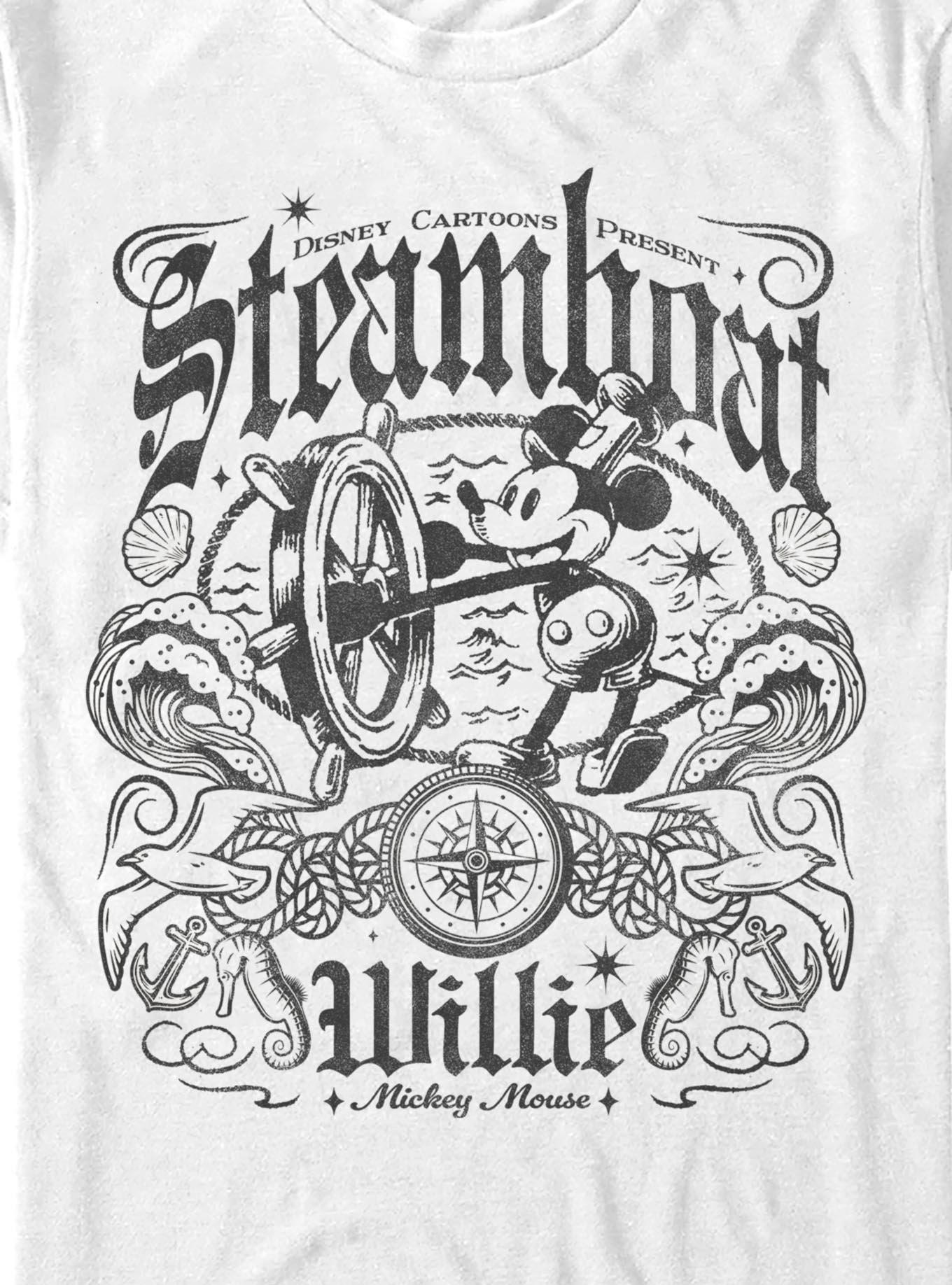 Disney Steamboat Willie Mickey Mouse T-Shirt BoxLunch Exclusive, , hi-res