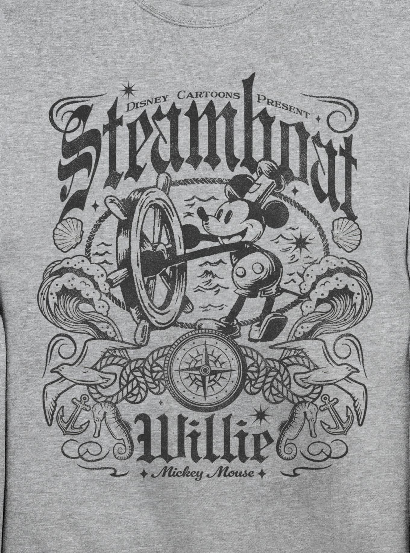 Disney Steamboat Willie Mickey Mouse Sweatshirt BoxLunch Exclusive, , hi-res