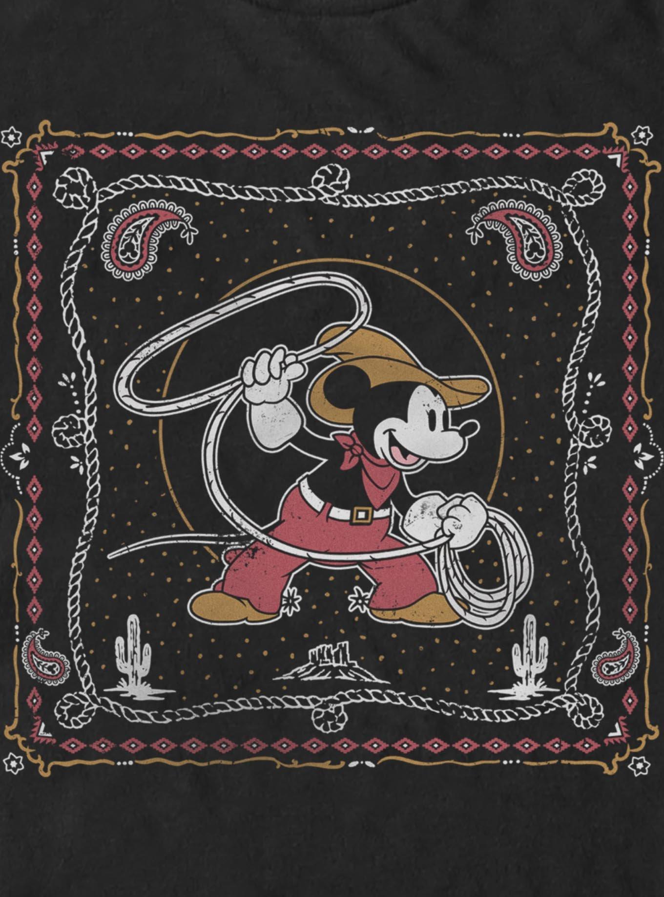 Disney Mickey Mouse Western Cowboy Paisley T-Shirt BoxLunch Exclusive