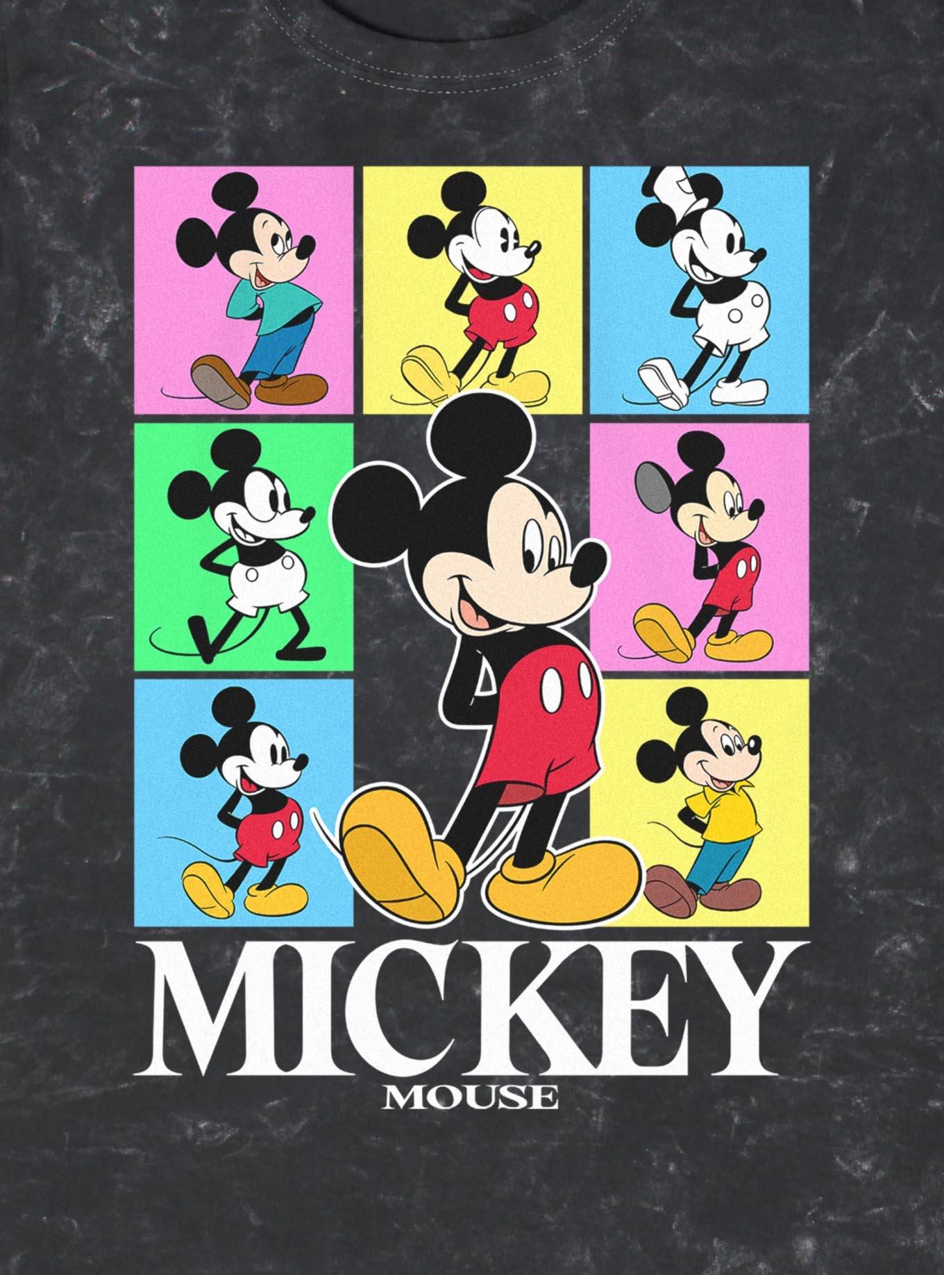 Disney Mickey Mouse Color Block Mineral Wash T-Shirt BoxLunch Exclusive, BLACK, alternate - view 3