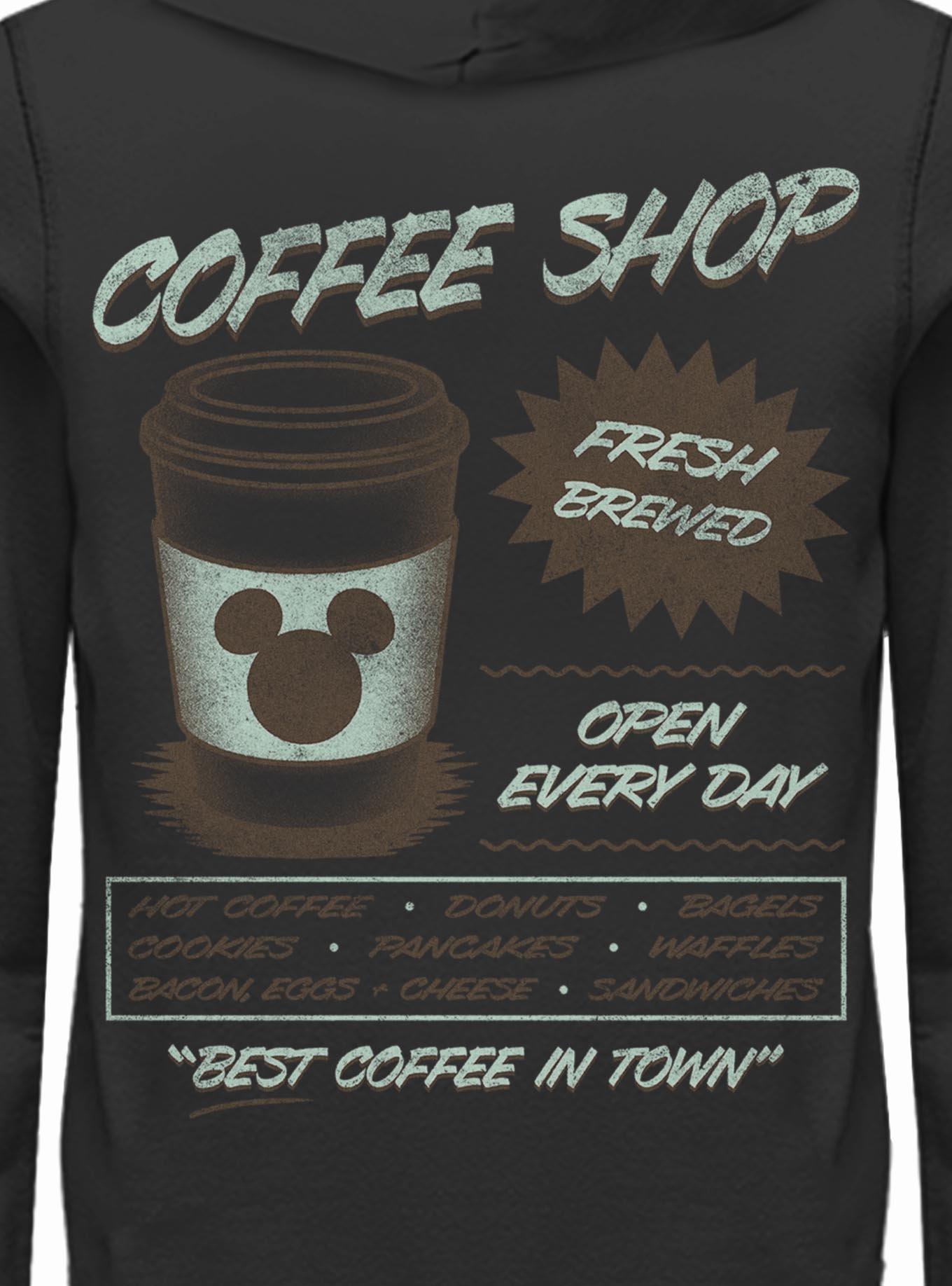 Disney Mickey Mouse Coffee Shop Hoodie BoxLunch Exclusive, BLACK, alternate - view 4