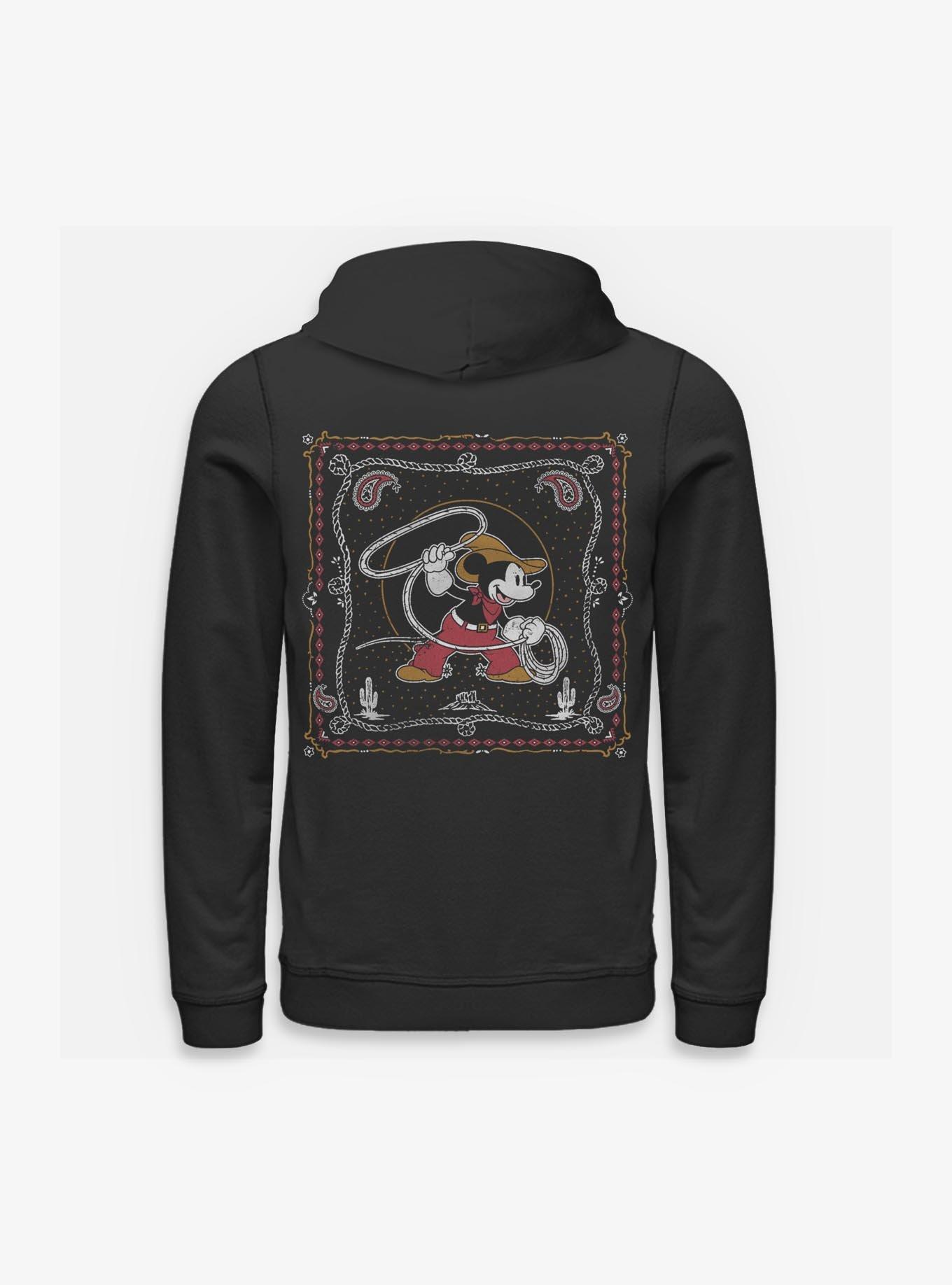 Disney Mickey Mouse Western Cowboy Lasso Rope Hoodie BoxLunch Exclusive, , hi-res