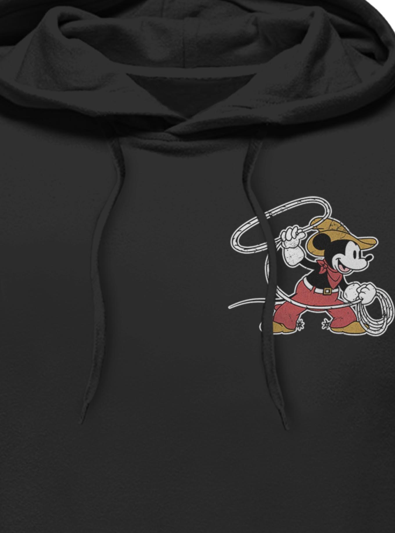 Disney Mickey Mouse Western Cowboy Lasso Rope Hoodie BoxLunch Exclusive, BLACK, alternate - view 3