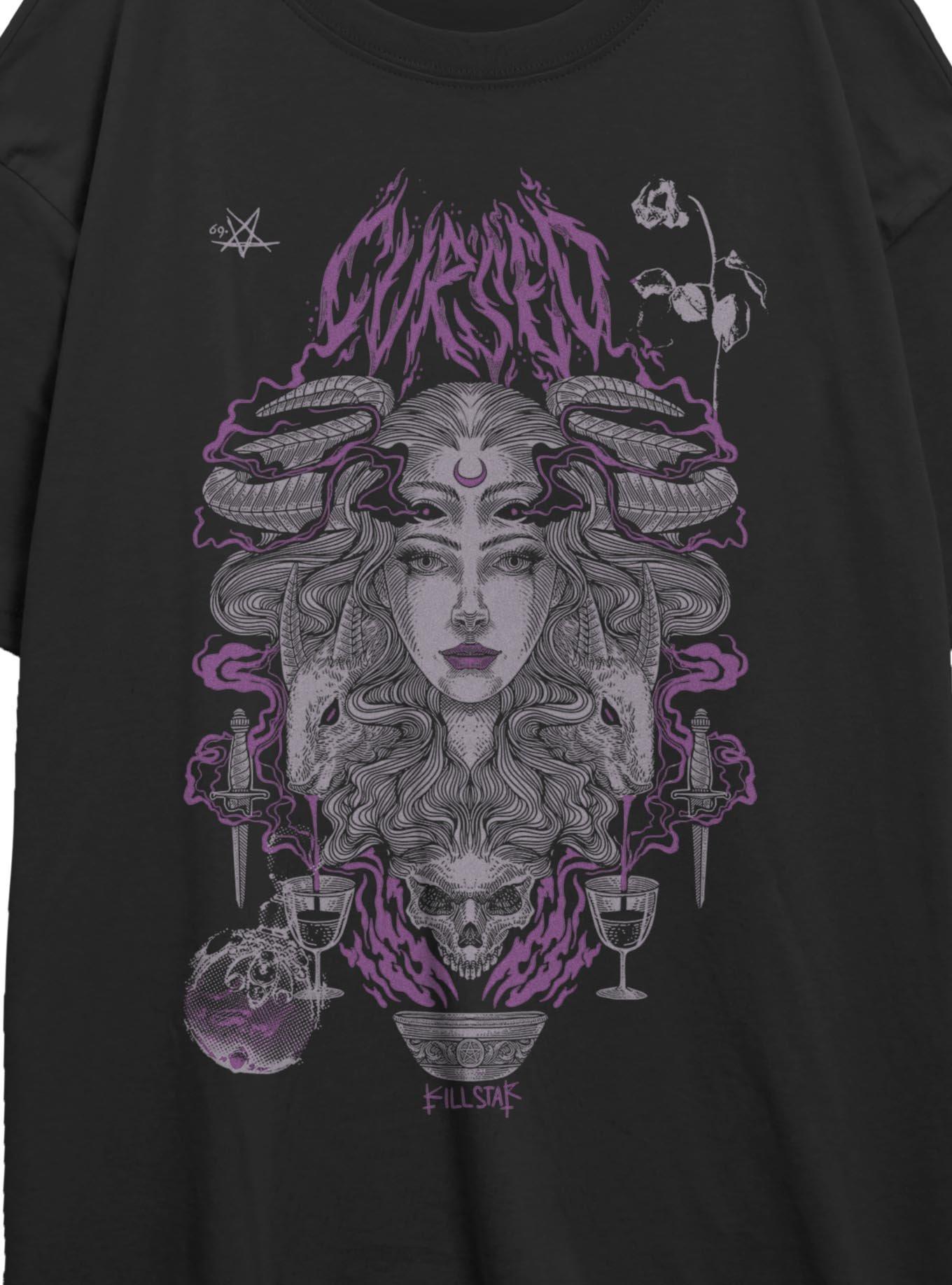 Killstar Cursed Witch Girls Oversized T-Shirt, BLACK, alternate - view 2