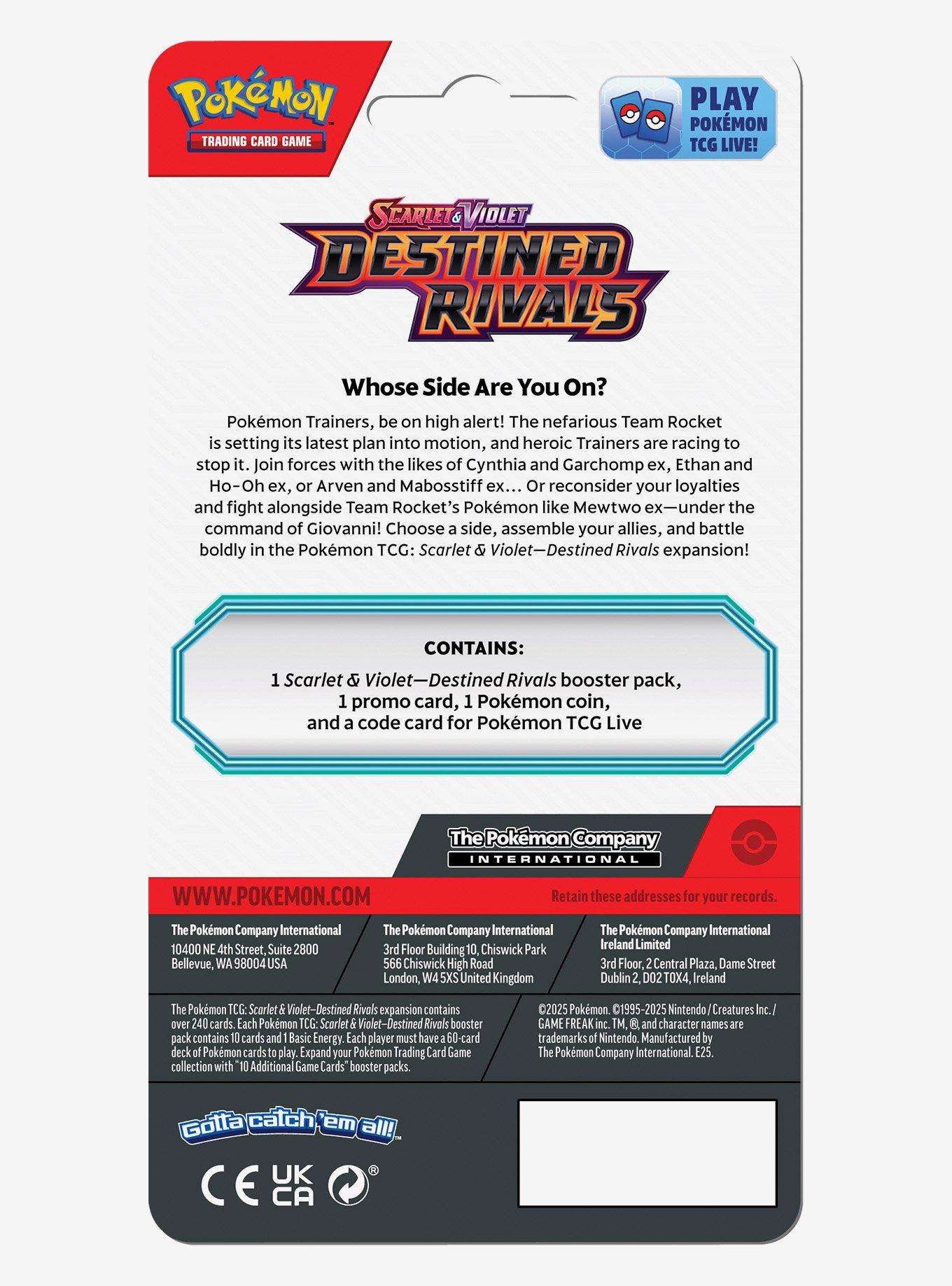 Pokemon Trading Card Game: Scarlet & Violet-Destined Rivals Booster Pack, , alternate - view 3