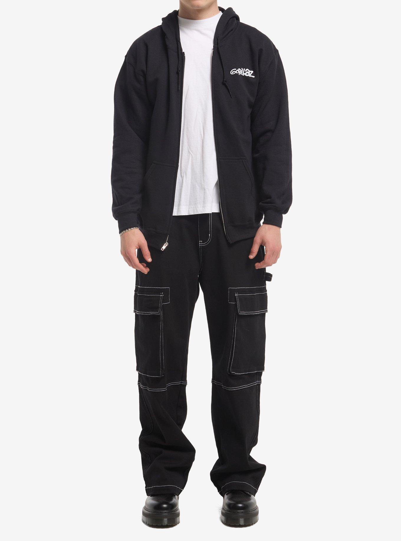 Gorillaz Black & White Group Photo Hoodie, BLACK, alternate - view 3
