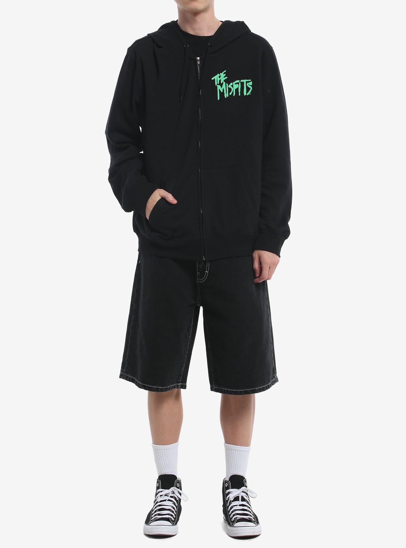 Misfits Skull Eyes Hoodie, BLACK, alternate - view 3