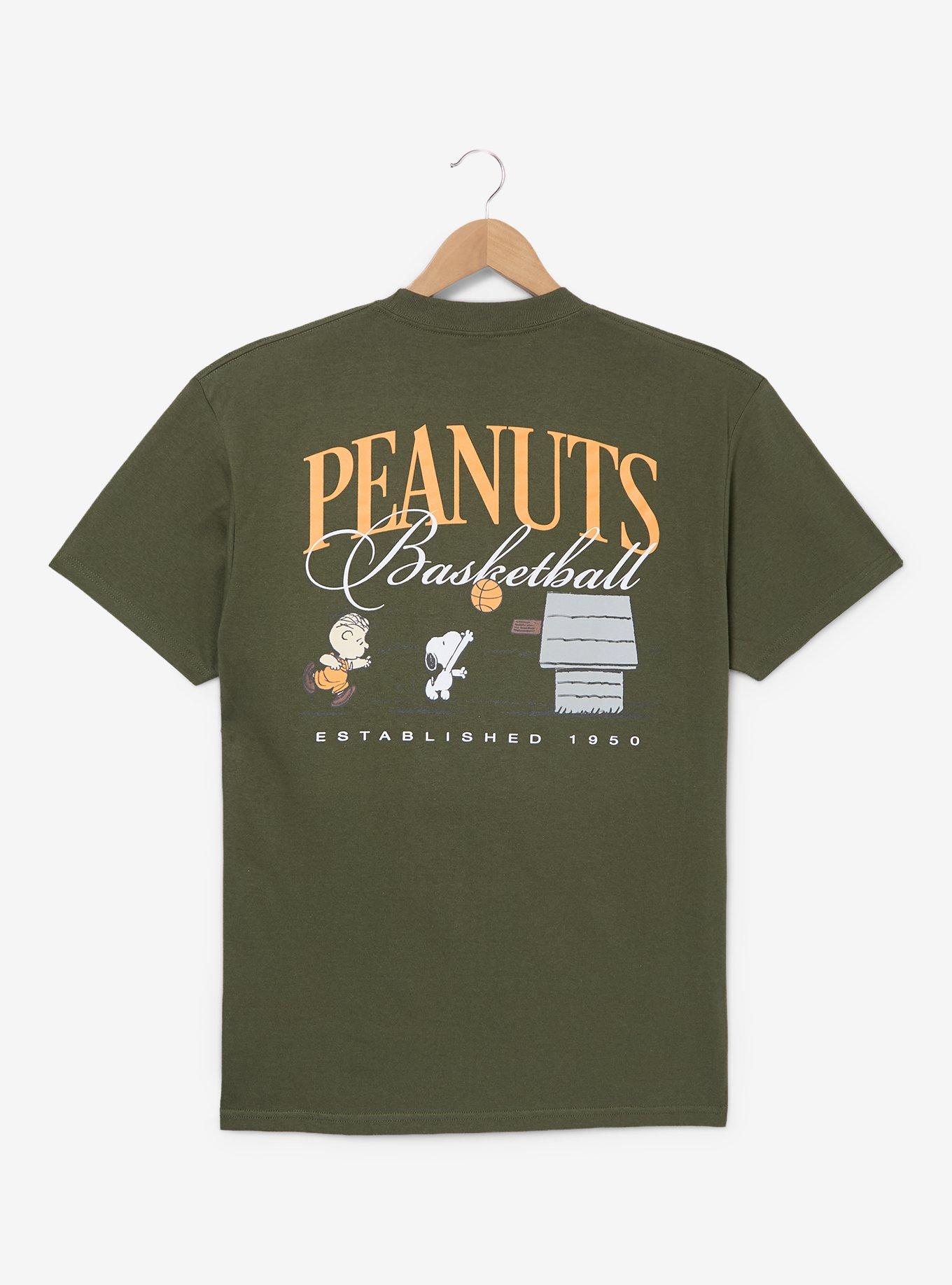 Peanuts Snoopy Basketball T-Shirt - BoxLunch Exclusive, GREEN, alternate - view 2