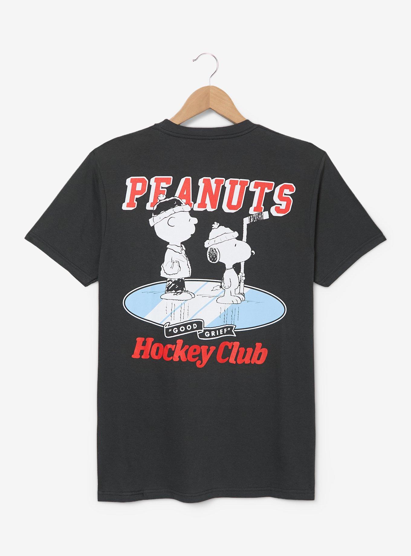 Peanuts Snoopy Hockey Club T-Shirt - BoxLunch Exclusive, BLACK, alternate - view 2