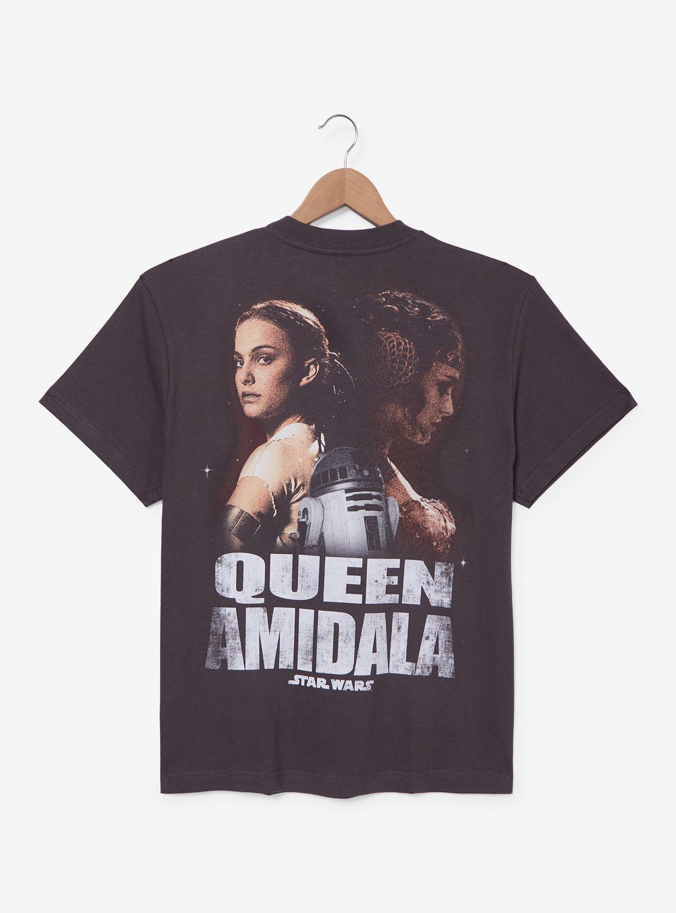 Star Wars Queen Amidala Multi-Portrait Boxy T-Shirt - BoxLunch Exclusive, BLACK, alternate - view 2
