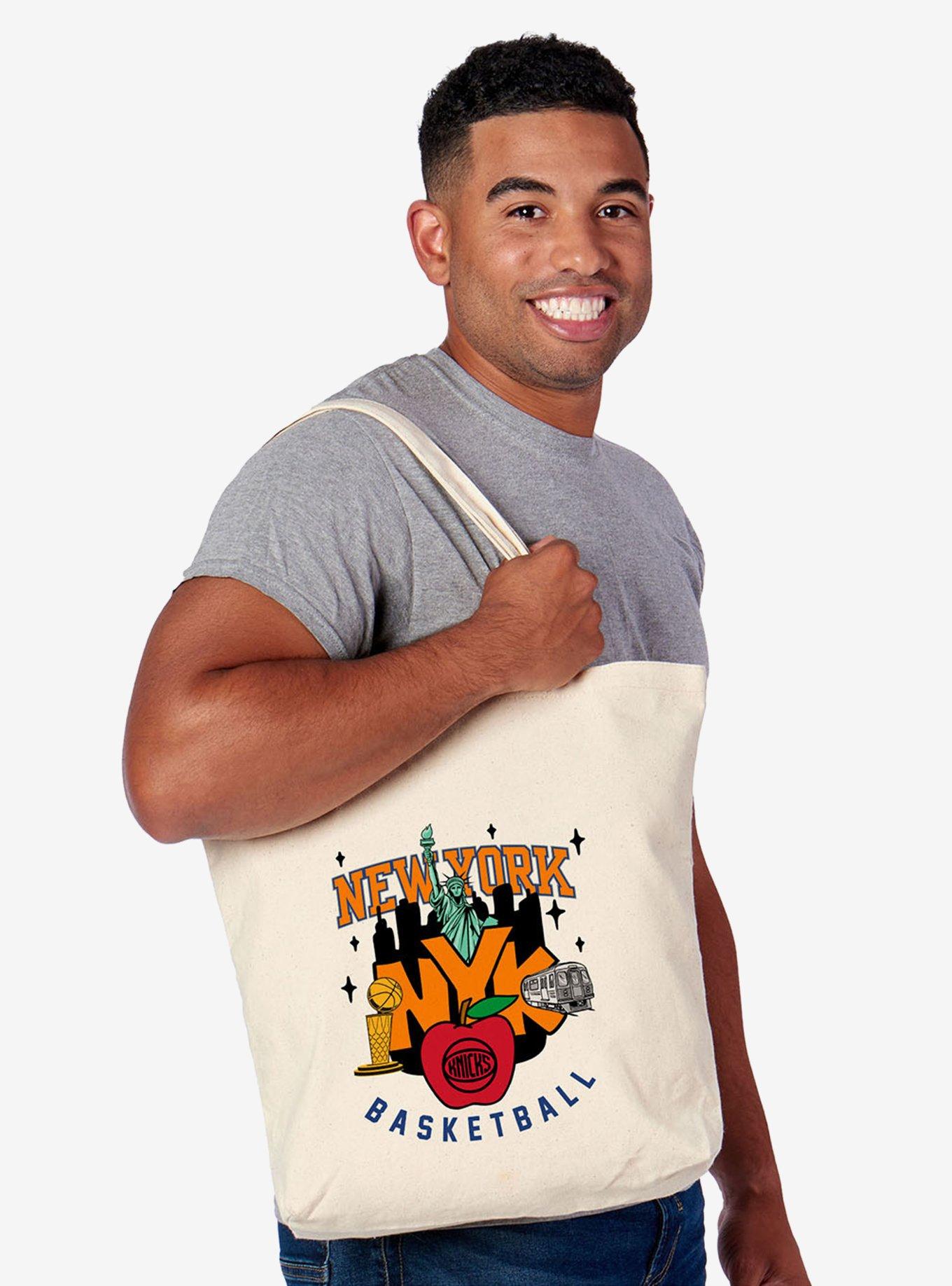 NBA New York Knicks Big Apple Basketball Canvas Tote Bag, , alternate - view 3