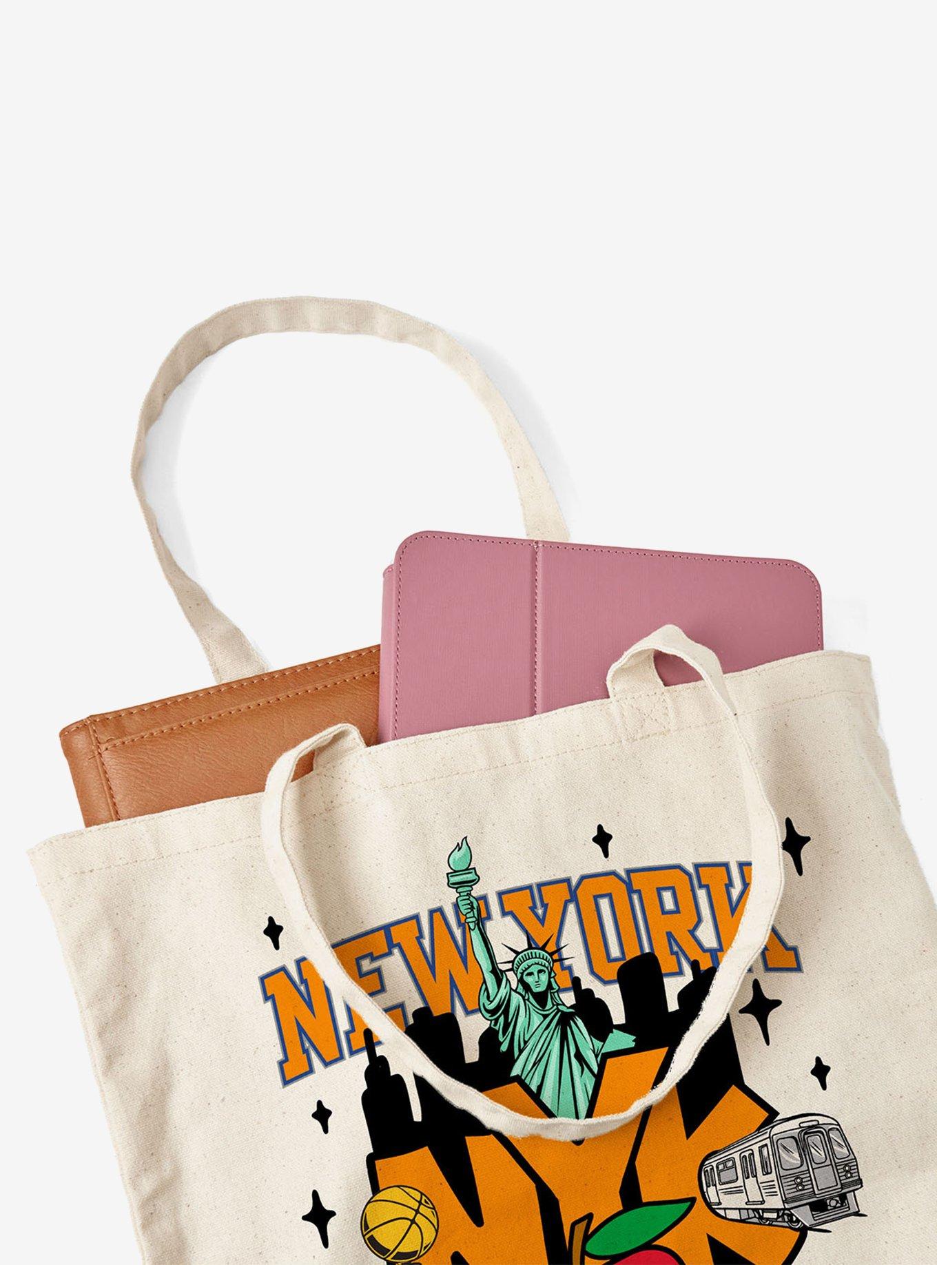 NBA New York Knicks Big Apple Basketball Canvas Tote Bag, , alternate - view 4