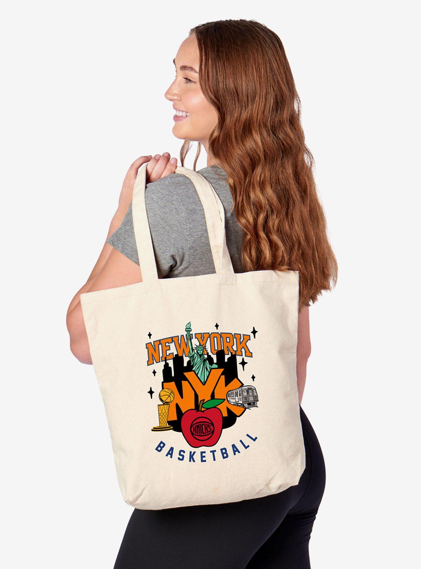 NBA New York Knicks Big Apple Basketball Canvas Tote Bag, , alternate - view 5