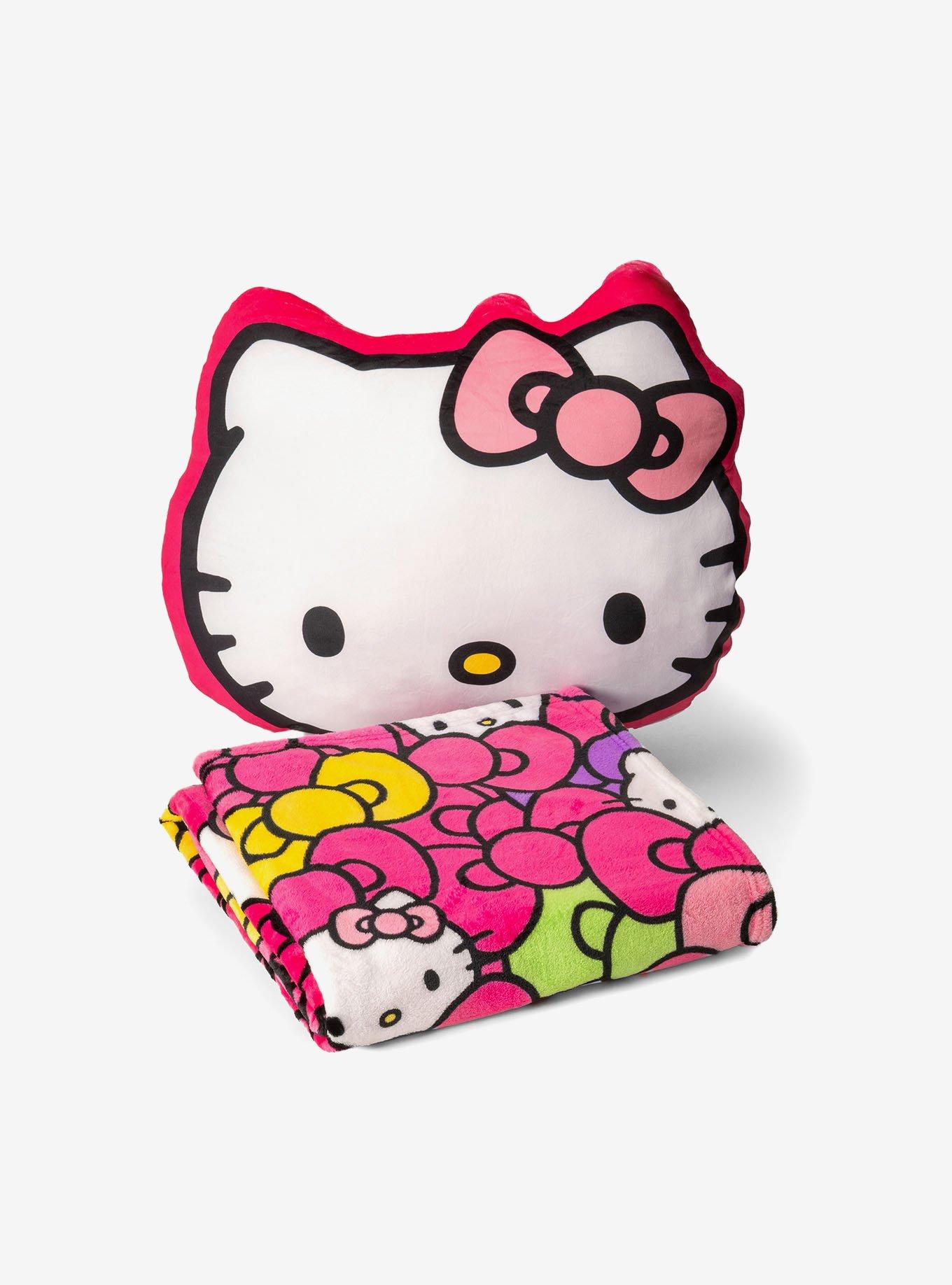 Hello Kitty Lost in the Bows Cloud Pillow & Silk Touch Throw Blanket Set