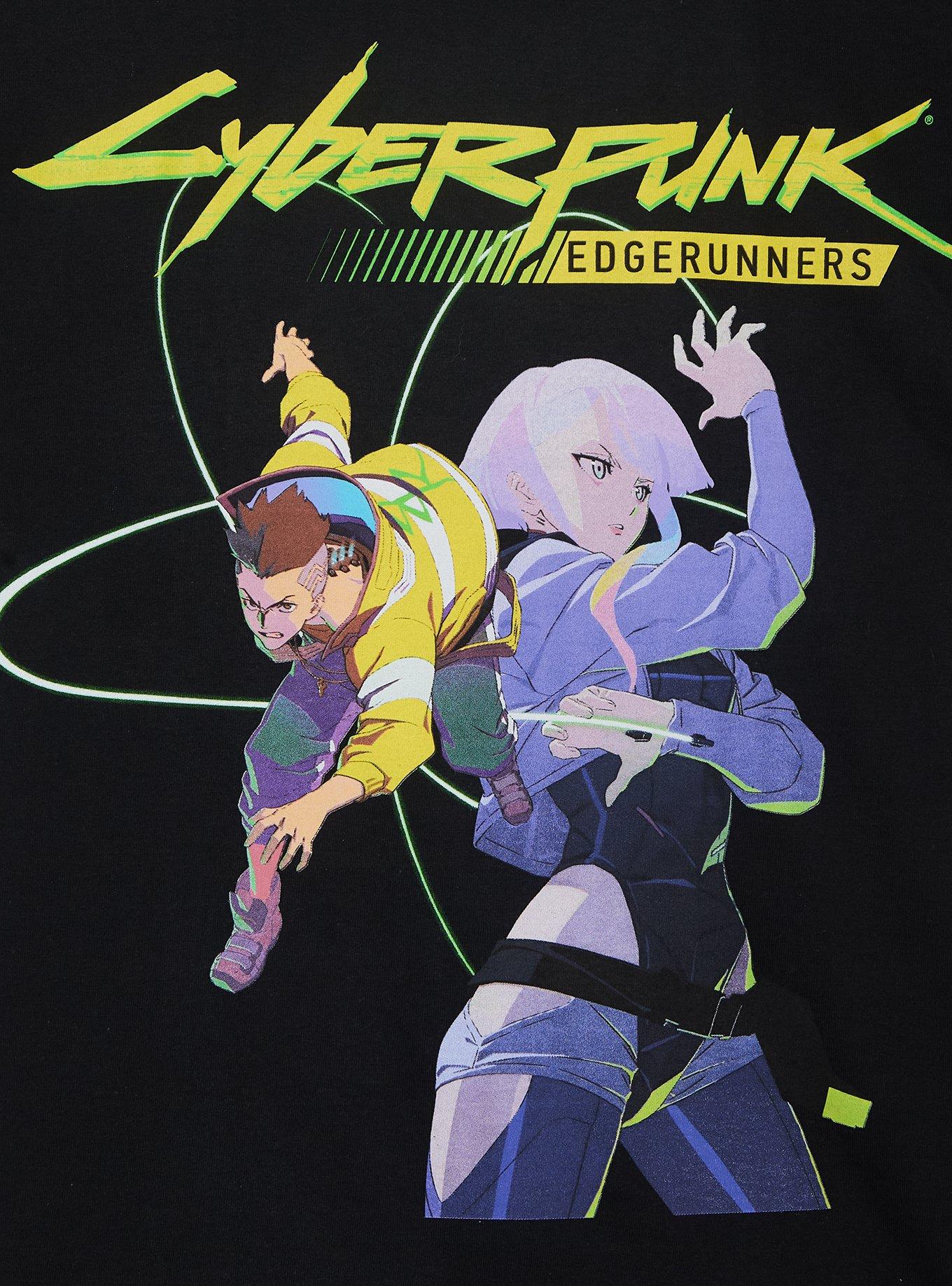 Cyberpunk: Edgerunners Lucy and David T-Shirt - BoxLunch Exclusive, BLACK, alternate - view 2