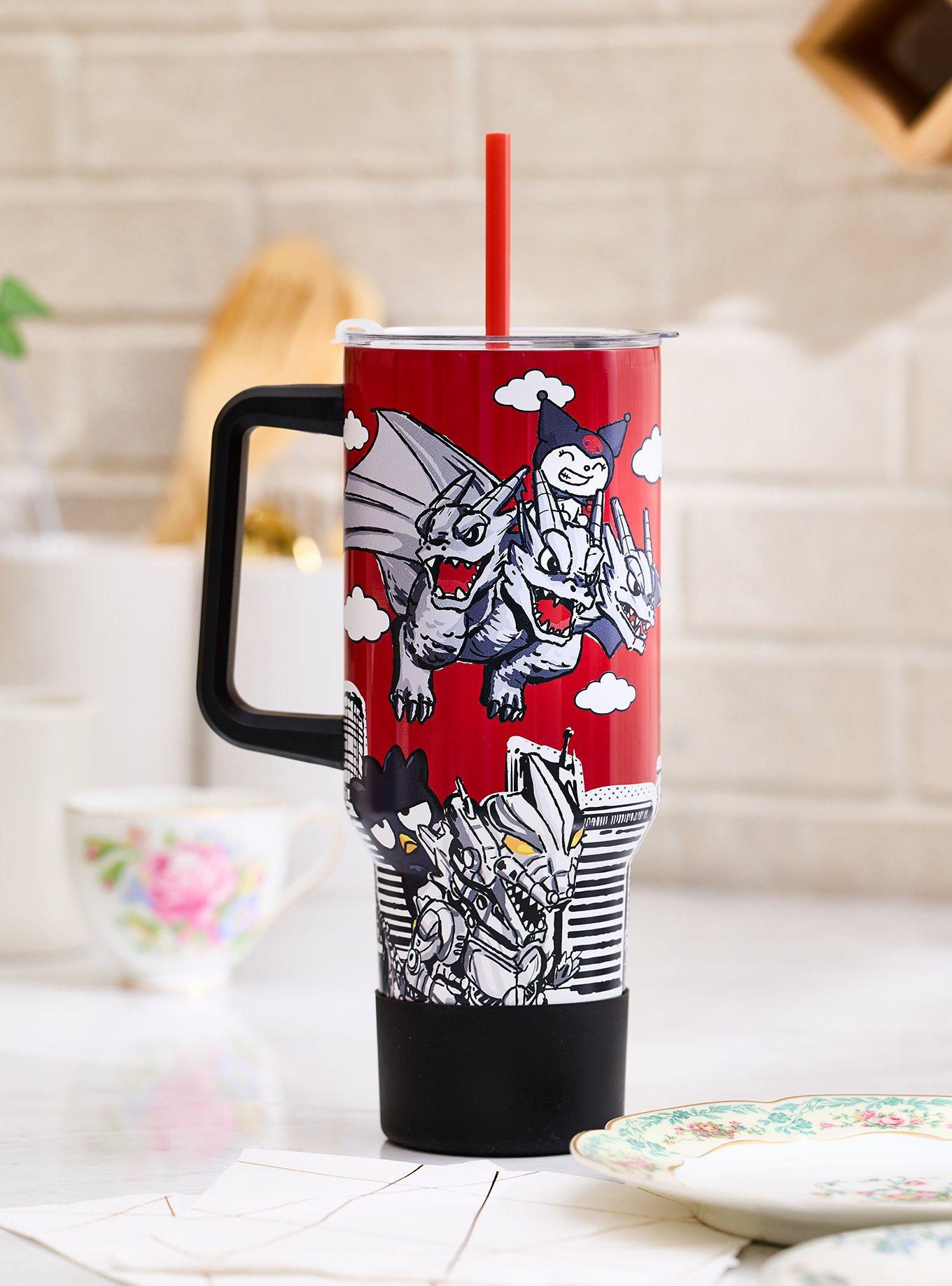Sanrio Hello Kitty and Friends x Godzilla Straw Tumbler with Handle - BoxLunch Exclusive, , alternate - view 2
