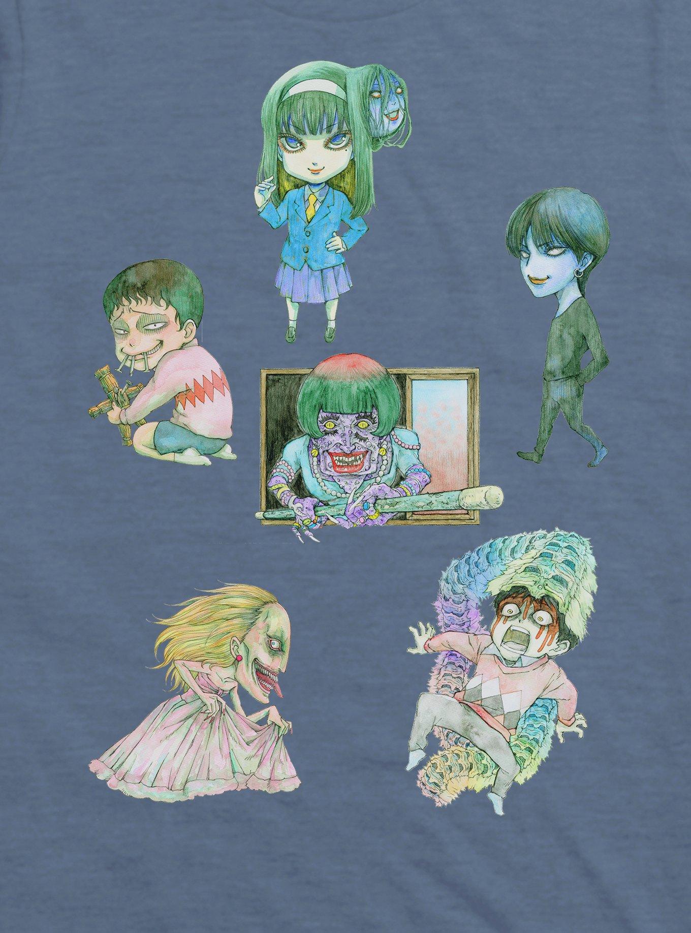 Junji Ito SD Art Characters Scattered T-Shirt, , alternate - view 3