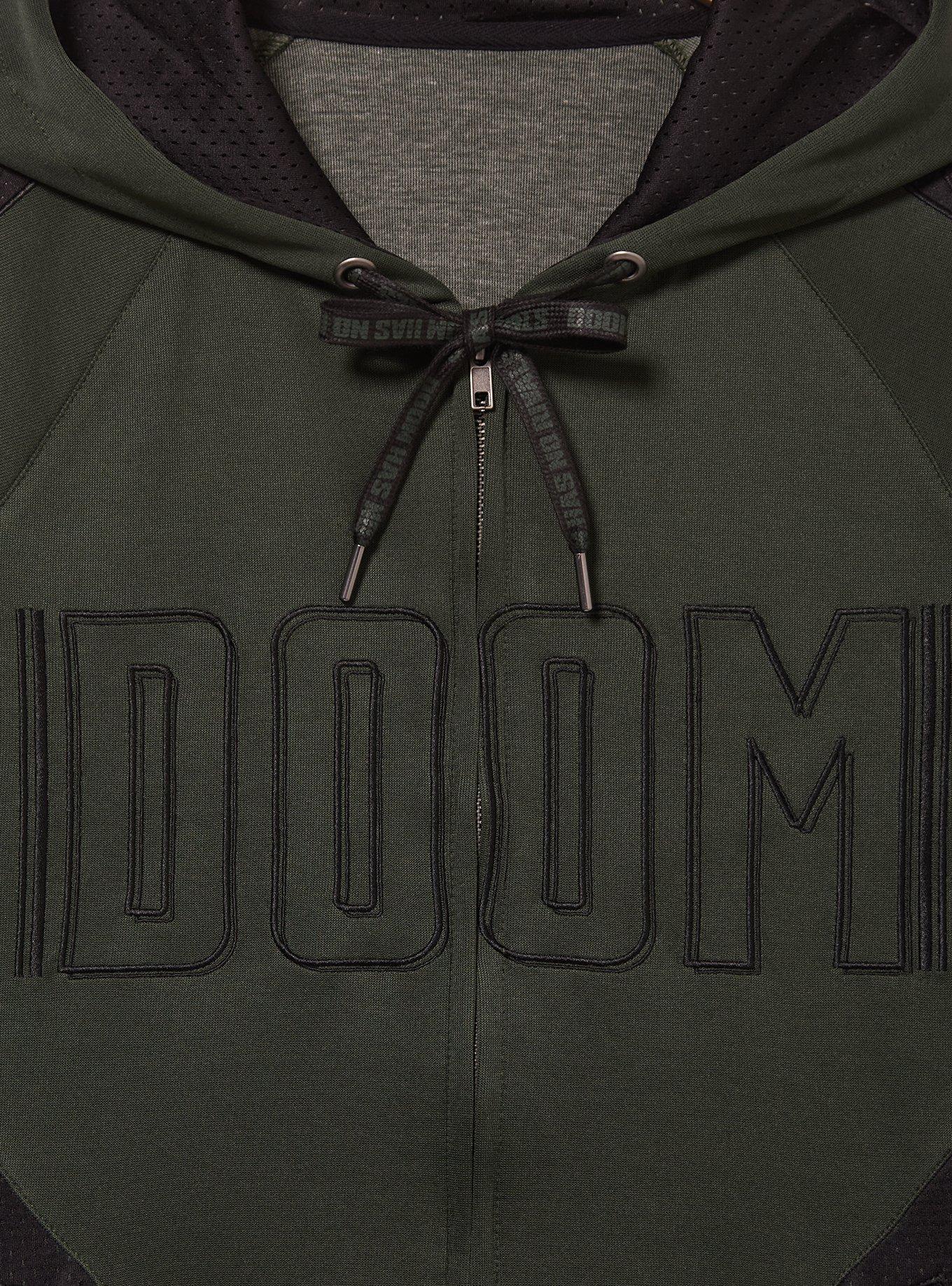 Marvel Avengers: Doomsday Doctor Doom Mesh Zippered Hoodie - BoxLunch Exclusive, GREEN  BLACK, alternate - view 3