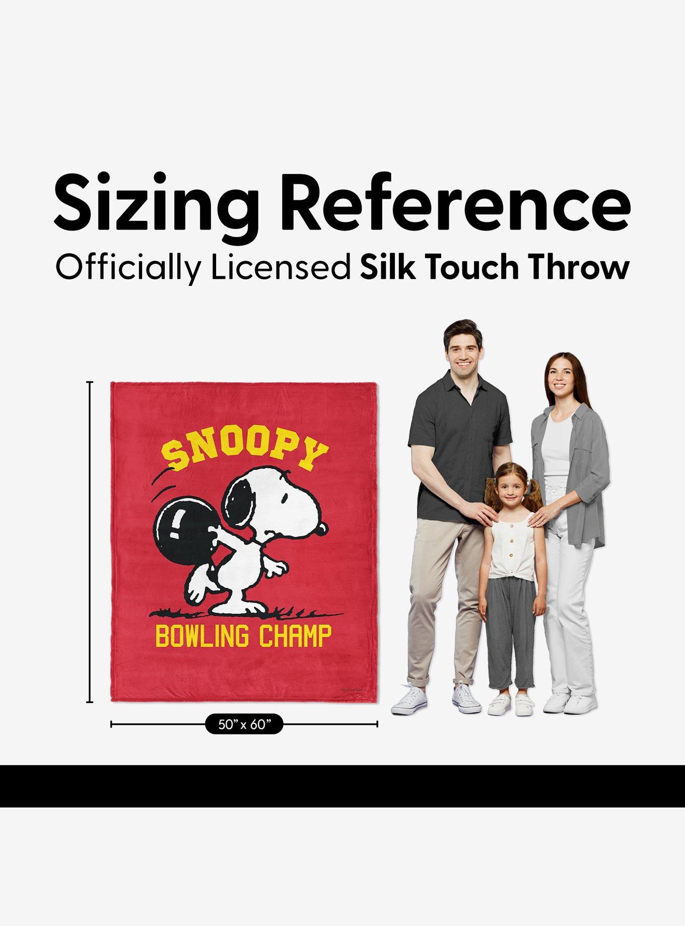 Peanuts Snoopy Bowling Silk Touch Throw Blanket, , alternate - view 5