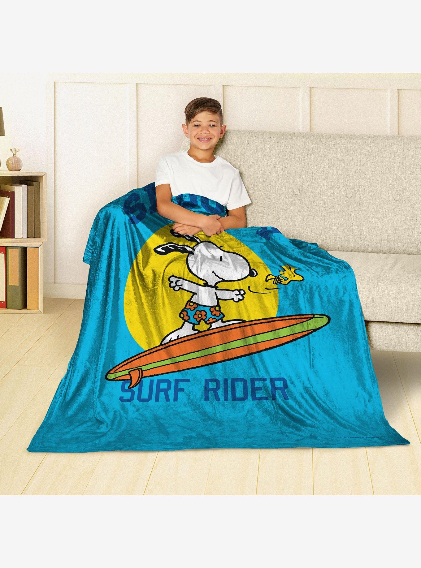 Peanuts Snoopy Surfer Silk Touch Throw Blanket, , alternate - view 3