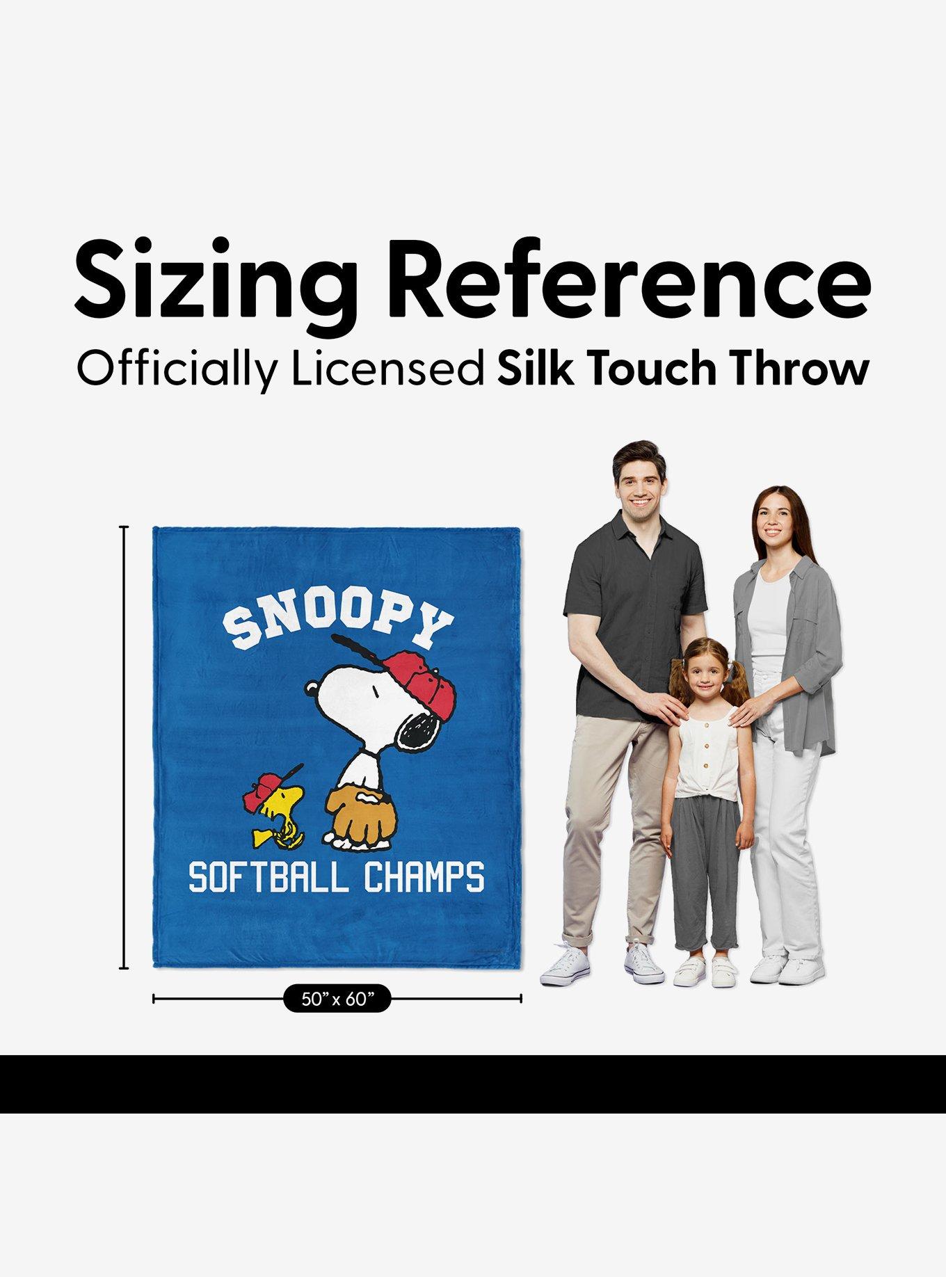 Peanuts Snoopy Softball Silk Touch Throw Blanket, , alternate - view 5