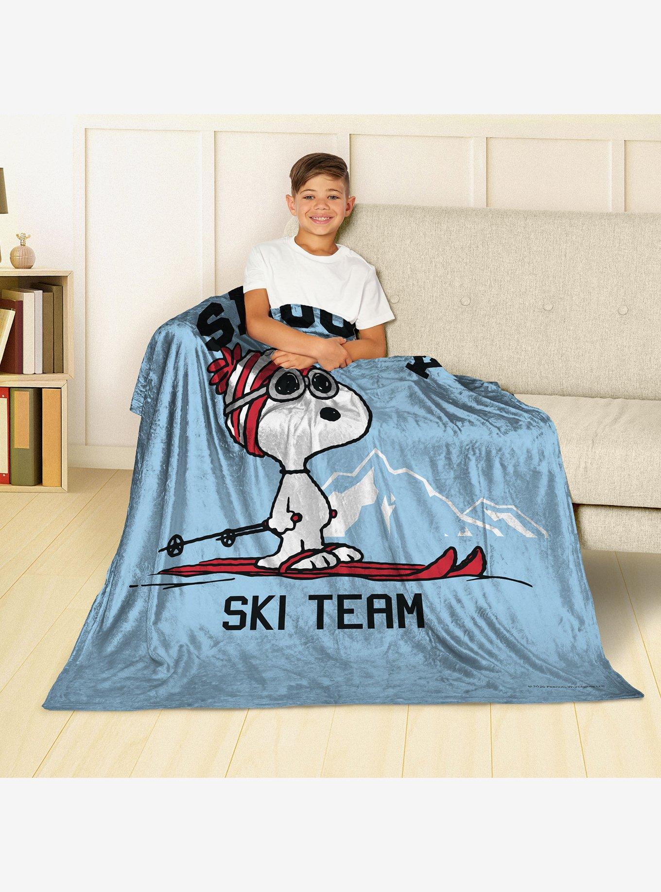 Peanuts Snoopy Ski Team Silk Touch Throw Blanket, , alternate - view 3