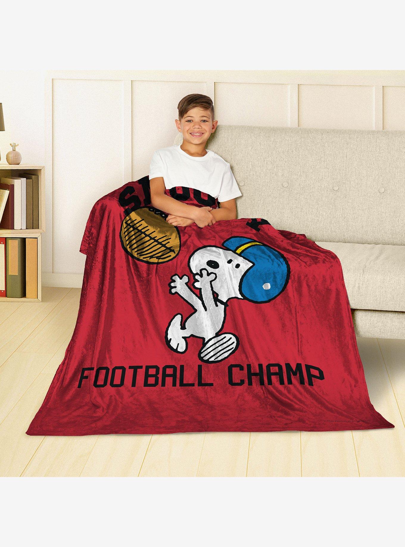 Peanuts Snoopy Football Silk Touch Throw Blanket, , alternate - view 3